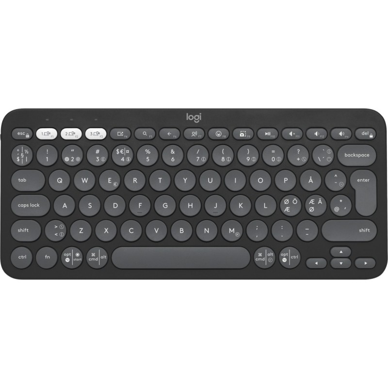 Logitech Pebble Keys 2 K380s - Tastatur - kabellos - Bluetooth LE - QWERTY - Nordisch (Danisch/Finnisch/Norwegisch/Schwedisch)